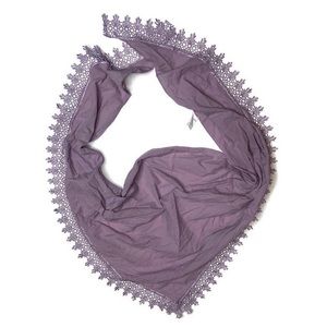 Vintage Silk Scarf Purple Lavender Shawl Wrap